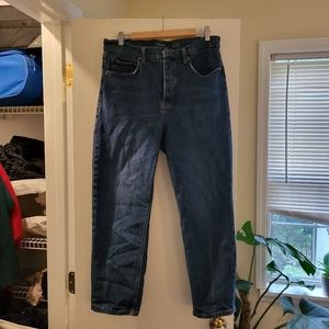 Old Navy Extra High-Rise Sky High Straight Jeans with button fly